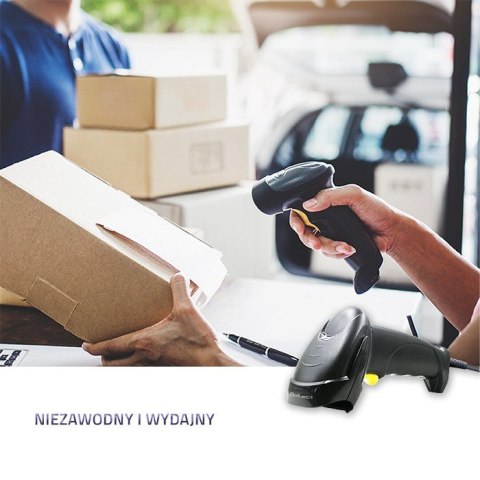 Qoltec QOLTEC CZYTNIK KODÓW KRESKOWYCH LASEROWY | 1D | USB | CZARNY