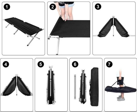 PROMIS PROMIS ŁÓŻKO POLOWE,TURYSTYCZE,CAMPINGOWE,SKLADANE TP190G
