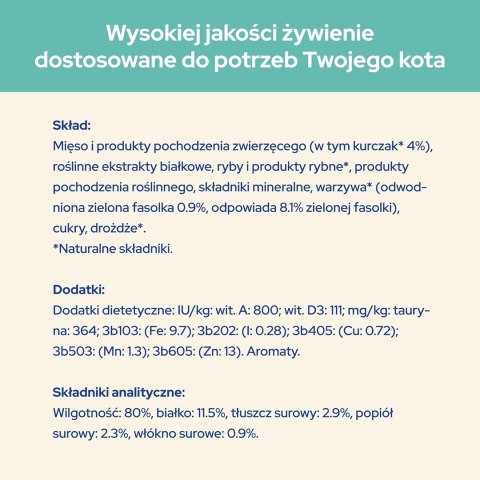 PURINA NESTLE Purina Cat Chow Hairball z kurczakiem i zieloną fasolką w sosie - mokra karma dla kota - 85 g