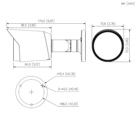 DAHUA Kamera Dahua HAC-HFW1200T-0280B-S6 4w1
