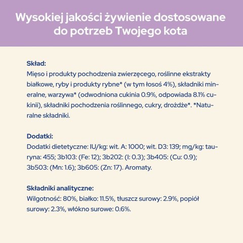 PURINA NESTLE Purina Cat Chow Sensitive z łososiem i cukinią w sosie - mokra karma dla kota - 85 g
