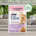 PURINA NESTLE Purina Cat Chow Sensitive z łososiem i cukinią w sosie - mokra karma dla kota - 85 g