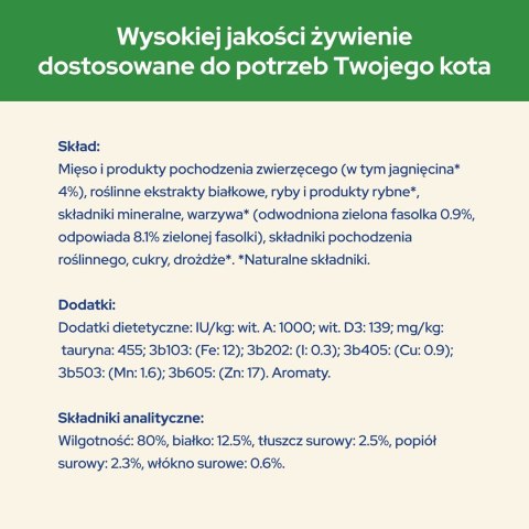 PURINA NESTLE Purina Cat Chow Sterilised z jagnięciną i zieloną fasolką w sosie - mokra karma dla kota - 85 g