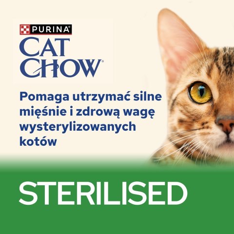 PURINA NESTLE Purina Cat Chow Sterilised z jagnięciną i zieloną fasolką w sosie - mokra karma dla kota - 85 g