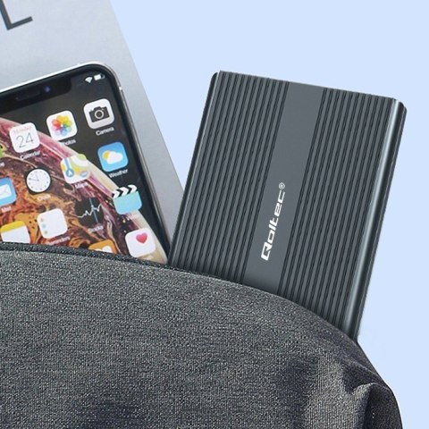 Qoltec Qoltec Obudowa | kieszeń na dysk M.2 SSD | SATA | NVMe | USB-C | DUAL 2 x 2TB