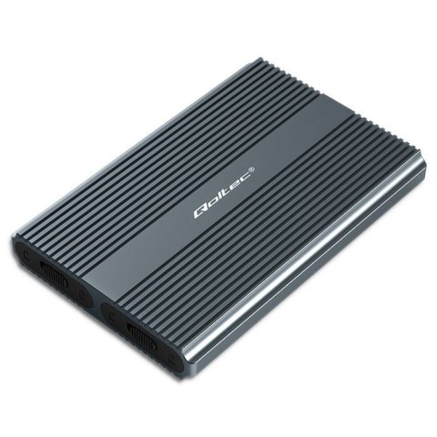 Qoltec Qoltec Obudowa | kieszeń na dysk M.2 SSD | SATA | NVMe | USB-C | DUAL 2 x 2TB