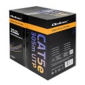 Qoltec QOLTEC KABEL SIECIOWY SKRĘTKA UTP | CAT5E | 305M | PVC SZARY