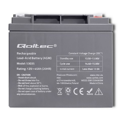 Qoltec Akumulator bezobsługowy Qoltec 53035