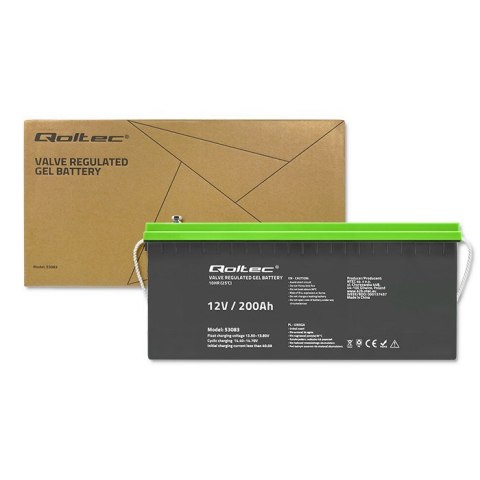 Qoltec QOLTEC AKUMULATOR ŻELOWY 12V | 200AH | GEL