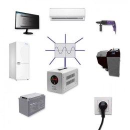 Qoltec QOLTEC ZASILACZ AWARYJNY PURE SINE WAVE UPS | 800VA | 560W | SZARY