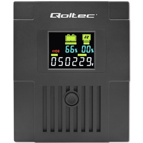 Qoltec QOLTEC ZASILACZ AWARYJNY UPS LINE INTERACTIVE | MONOLITH | 2000VA | 1200W | LCD | USB
