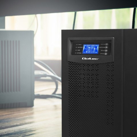 Qoltec QOLTEC ZASILACZ AWARYJNY UPS ON-LINE | PURE SINE WAVE | 6KVA | 4.8KW | LCD | USB
