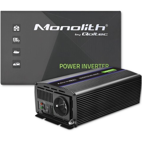 Qoltec Qoltec Przetwornica napięcia Monolith 2000 MS Wave | 12V na 230V | 1000/2000W | USB