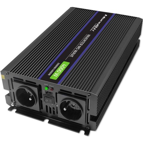 Qoltec Qoltec Przetwornica napięcia Monolith 4000 MS Wave 51928, 12V na 230V, 2000/4000W, USB