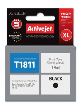 Activejet Activejet AE-1811N Tusz (zamiennik Epson 18XL T1811; Supreme; 18 ml; czarny)