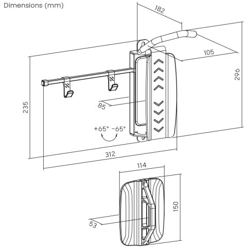 Maclean MACLEAN STOJAK UCHWYT ROWEROWY NAŚCIENNY, 35KG MAX MC-499