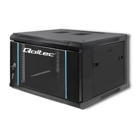Qoltec Szafa wisząca QOLTEC RACK 19" 6U 600X370X600 czarna