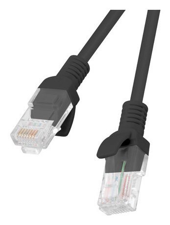 Lanberg PATCHCORD KAT.5E UTP 0.25M CZARNY FLUKE PASSED LANBERG 10-PACK