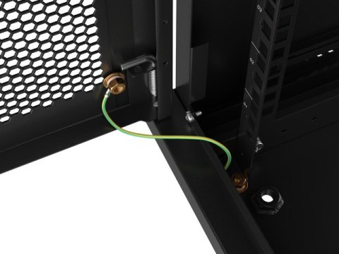 Lanberg SZAFA INSTALACYJNA RACK WISZĄCA 19" 9U 600X450 CZARNA DRZWI PERFOROWANE LANBERG (FLAT PACK)
