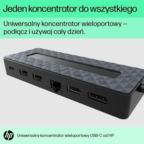 Hewlett-Packard Stacja dokująca HP USB-C Universal Multiport Hub czarna 50H98AA