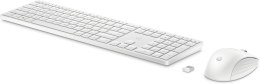 Hewlett-Packard Zestaw klawiatura + mysz HP 650 Wireless Keyboard and Mouse Combo bezprzewodowe białe 4R016AA