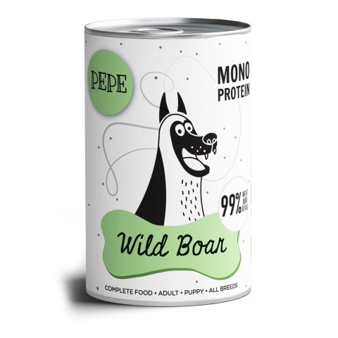 PAKA ZWIERZAKA Paka Zwierzaka Pepe Wild Boar 99% dziczyzna 400g