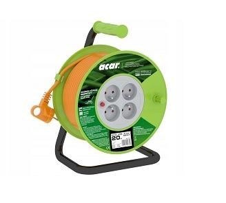 Acar Przedłużacz zwijany Acar PZ-4Z/OTM H05VV-F 3G1.0 20M