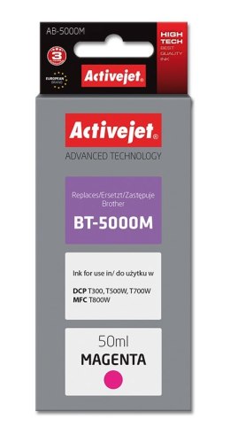 Activejet Activejet AB-5000M Tusz Buteleczka z atramentem (zamiennik Brother BT-5000M; Supreme; 50 ml; czerwony)