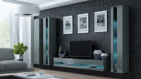 Cama MEBLE Szafka RTV VIGO NEW '180' 30/180/40 biały/szary poł