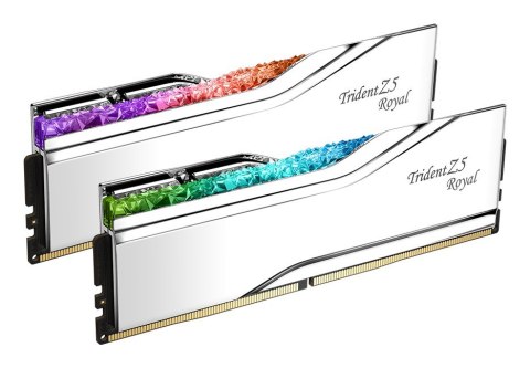 G.SKILL G.SKILL TRIDENT Z5 ROYAL RGB DDR5 2X32GB 6000MHZ CL28 SILVER F5-6000J2836G32GX2-TR5S