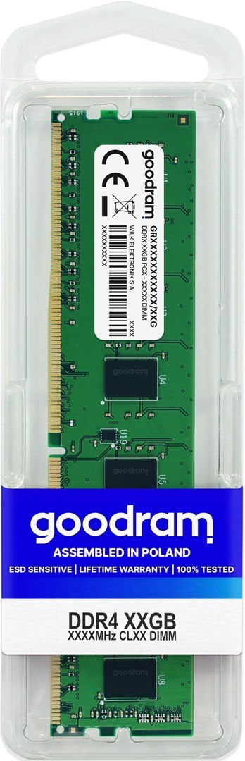 GoodRam Pamięć GoodRam GR2666D464L19/16G (DDR4 DIMM; 1 x 16 GB; 2666 MHz; CL19)