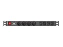 Lanberg Listwa zasilająca Lanberg PDU-04E04I-0200-IEC-BK (8 x UTE; 2m; kolor czarny)