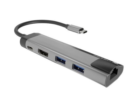 NATEC NATEC MULTIPORT FOWLER GO USB-C -> HUB USB 3.0 X2, HDMI 4K, USB-C PD, RJ45 NMP-1985