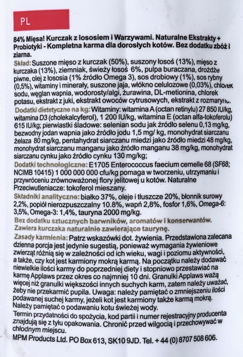 Applaws APPLAWS CAT Kurczak i Łosoś - karma dla kotów z wysoką zawartością mięsa - 7,5kg