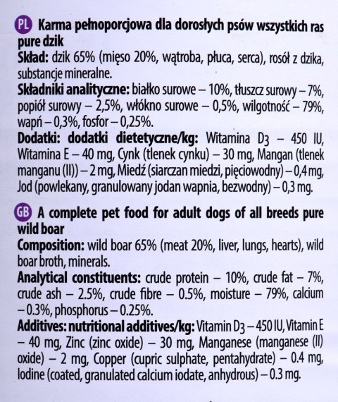 DOLINA NOTECI DOLINA NOTECI Premium Pure bogata w dziczyznę - mokra karma dla psa - 800 g