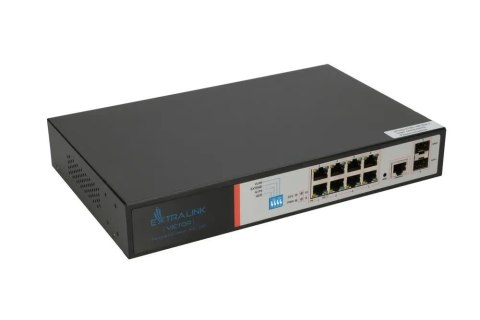 Extralink Extralink VICTOR | Switch PoE | 8x Gigabit PoE/PoE+, 2x SFP, 1x Port Konsolowy, 150W, Zarządzalny