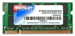 Patriot Memory Pamięć Patriot Memory Signature PSD22G8002S (DDR2 SO-DIMM; 1 x 2 GB; 800 MHz; CL6)