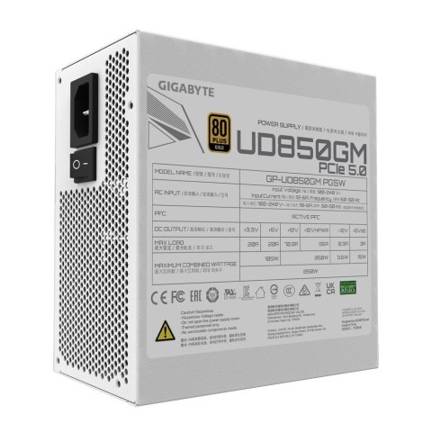 Gigabyte Zasilacz Gigabyte UD850GM PG5W 850W 80+ Gold White