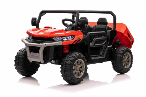 Auto Pick-Up Speed 900 dla dzieci Czerwony + Napęd 4x4 + Ruchomy kiper + Bagażnik + Pilot + Łopatka + Audio LED