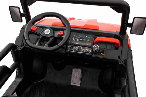 Auto Pick-Up Speed 900 dla dzieci Czerwony + Napęd 4x4 + Ruchomy kiper + Bagażnik + Pilot + Łopatka + Audio LED