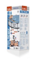 Basen Stelażowy Steel Pro MAX 366x76 Okrągły 12FT BESTWAY 3w1 + Pompa Filtr