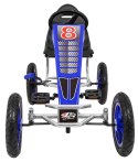 Gokart Full Ahead AIR na pedały dla dzieci 3+ Niebieski + Regulacja siedziska + Pompowane koła + Hamulec ręczny