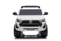 Toyota Hilux na akumulator dla dzieci Biały + Napęd 4x4 + Pilot + 2 bagażniki + Radio MP3 + LED