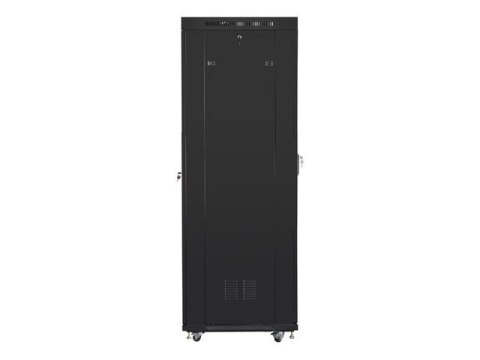 Lanberg LANBERG SZAFA STOJĄCA RACK 19" 42U 600X800 DRZWI SZKLANE LCD CZARNA FF01-6842-12BL (FLAT PACK)