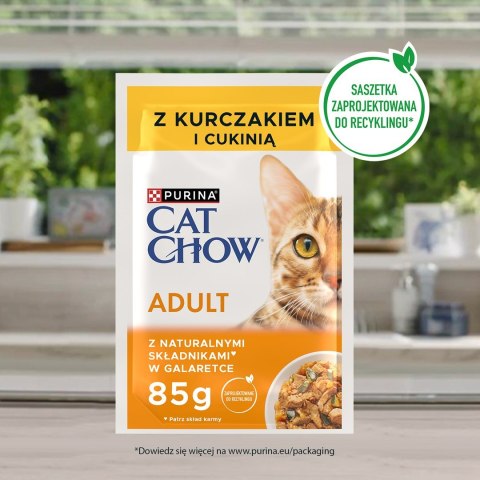 PURINA NESTLE PURINA Cat Chow Kurczak, cukinia - mokra karma dla kota - 10x85 g