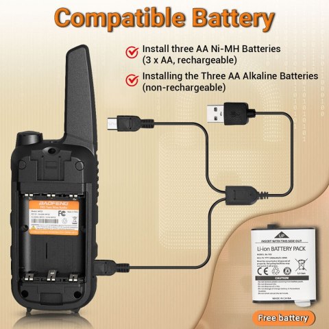 BAOFENG Krótkofalówka Baofeng BF-T25E pomarańczowa