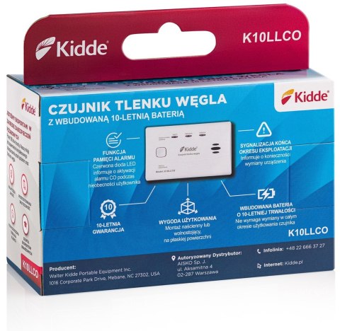 Kidde Czujnik dymu i tlenku węgla K10LLCO KIDDE