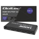 Qoltec QOLTEC ROZDZIELACZ SPLITTER 4XHDMI 4KX2K | 6GB/S | 60HZ