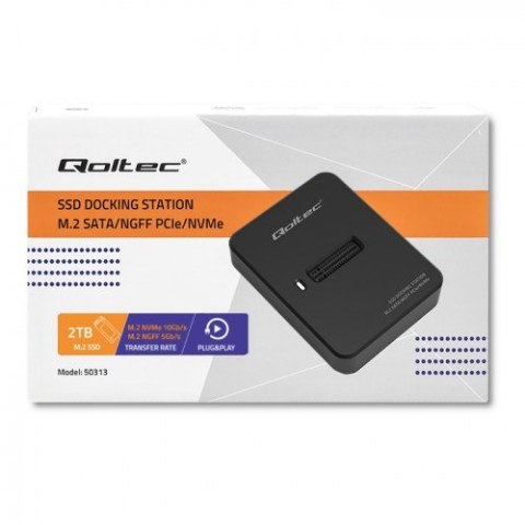 Qoltec QOLTEC STACJA DOKUJĄCA DYSKÓW SSD M.2 SATA/PCIE | NGFF/NVME | USB 3.1
