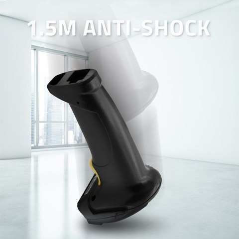 Qoltec QOLTEC CZYTNIK KODÓW KRESKOWYCH LASEROWY 1D |2D | CZARNY